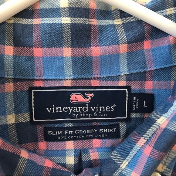 Vineyard Vines Slim Fit Crosby Shirt Size L - Picture 3 of 5